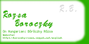 rozsa boroczky business card